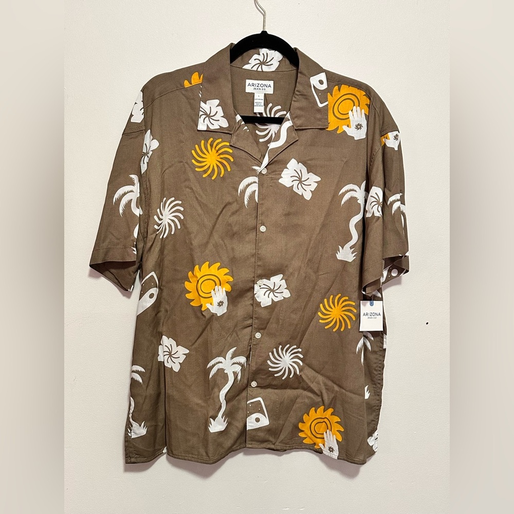 Arizona Men’s Button Down Half Sleeve Shirt